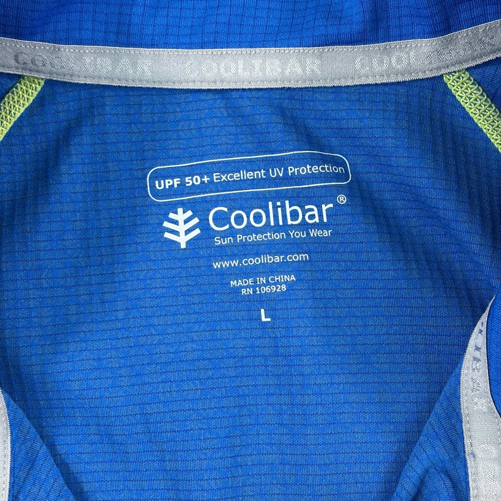 Coolibar Performance 1/4 Zip Pullover Men Large B… - image 2